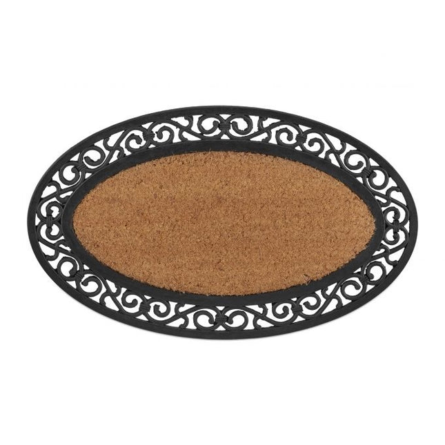 Oval doormat rubber & coconut