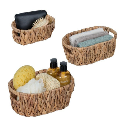 Oval storage baskets - set of 3