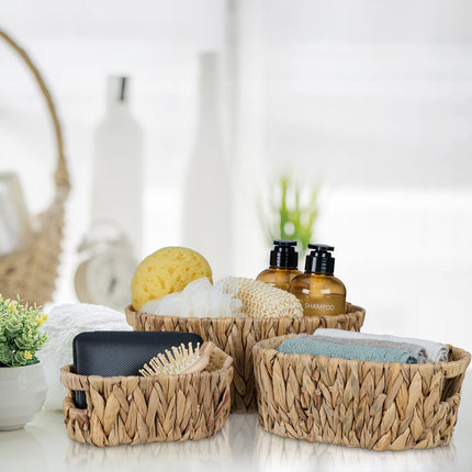 Oval storage baskets - set of 3