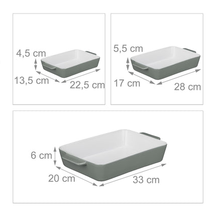 Oven form set of 3 gray