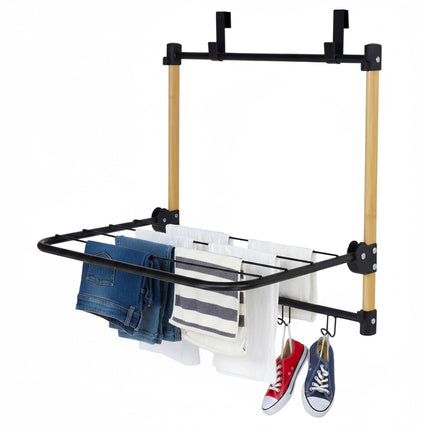 Over-Door Clothes Dryer, Steel & Bamboo, 1.7m Drying Length