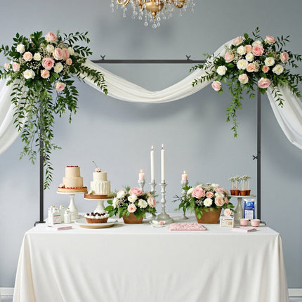 Over-The-Table Balloon Arch Stand Set, Adjustable, 2 Pack