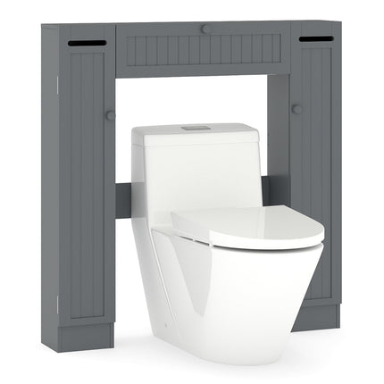 Over-Toilet Bathroom Cabinet with Adjustable Shelves, Gray