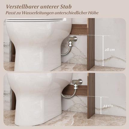 Over-Toilet Cabinet with LED Light, Adjustable Shelves