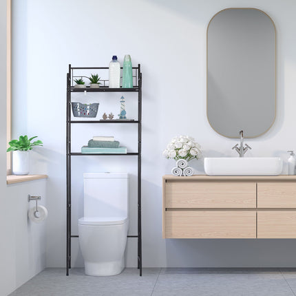 Over-Toilet Metal Shelf, 3-Tier Bathroom Organizer