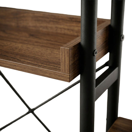 Over-Toilet Shelf, 3-Tier With Side Shelves, Metal-MDF