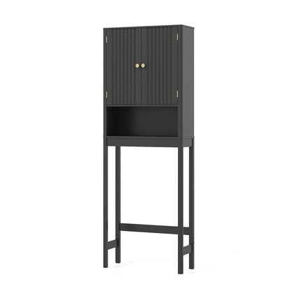 Over-Toilet Storage Cabinet, Adjustable Shelf, Black