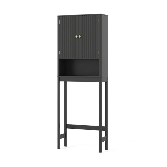 Over-Toilet Storage Cabinet, Adjustable Shelf, Black