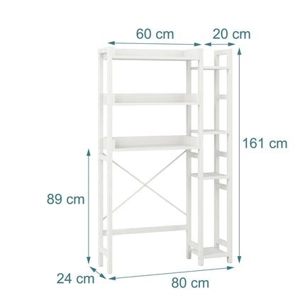 Over-Toilet Storage Shelf, 3-Tier With Side Shelves