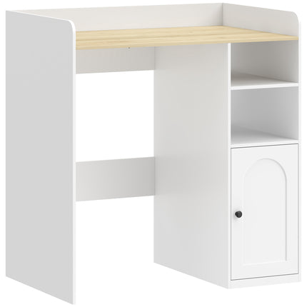 Over-Washer Cabinet with Soft-Close Hinges, White/Natural