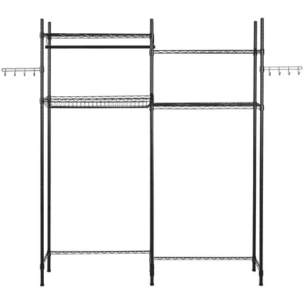 Over Washer Dryer Storage Shelf, 4-Tier, Rod And Hooks