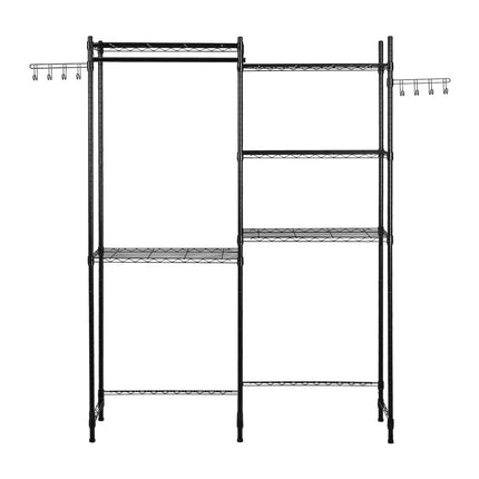 Over Washer and Dryer Shelf, 5-Tier with Rod and Hooks