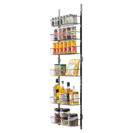 Over-the-Door Pantry Organizer, 6-Tier Adjustable Steel Rack
