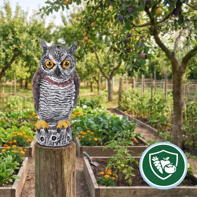 Owl Bird Deterrent Decoy, 34 cm, Realistic Design