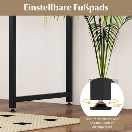 PC table with adjustable foot pads, compact computer desk, 100 x 50 x 77 cm, natural
