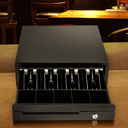 POS Cash Drawer 33 cm, 12V, 4 Bill 5 Coin, RJ11