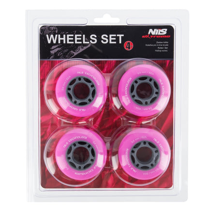 PU 64x24 82A Pink Skateboard Wheels, Set of 4