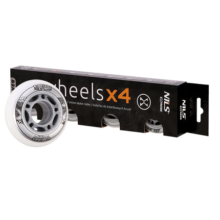 PU 64x24 82A White Wheels, Set of 4