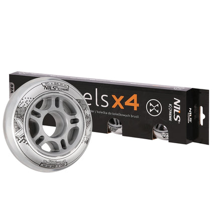 PU 80x24 mm Transparent Skate Wheels, Set of 4