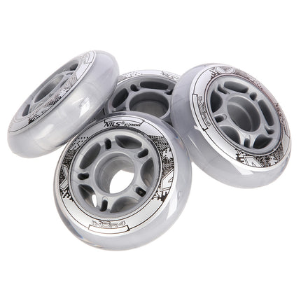 PU 80x24 mm Transparent Skate Wheels, Set of 4