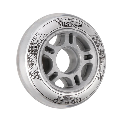 PU 80x24 mm Transparent Skate Wheels, Set of 4