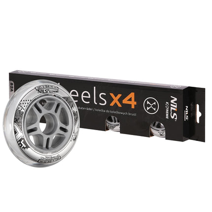 PU 82A Clear Skateboard Wheels, 90x24mm, 4 Pack