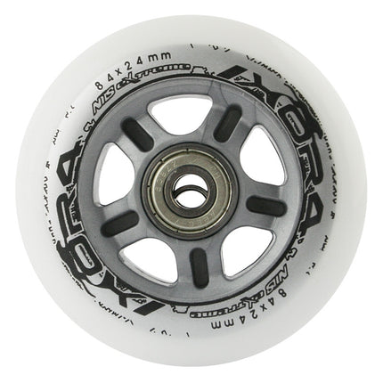 PU 84x24 82A Black Inline Skate Wheels (4 Pack)