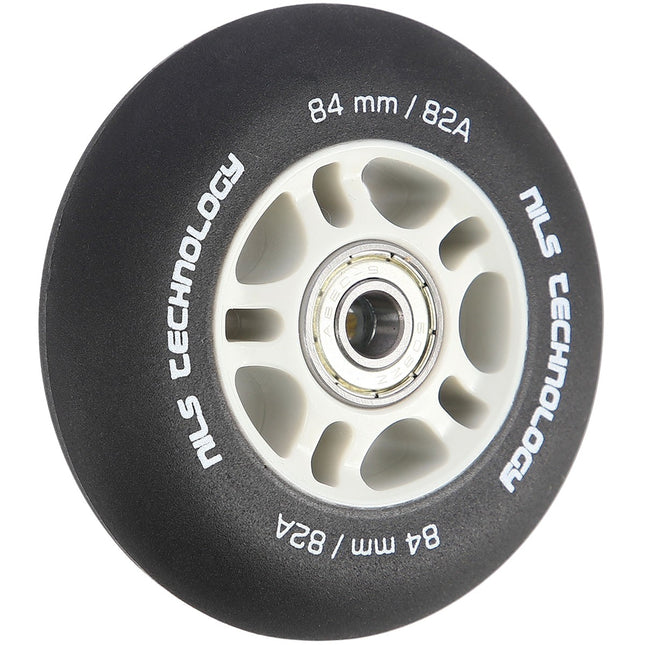 PU 84x24 82A Black Skate Wheels & ABEC-9 Bearings Set