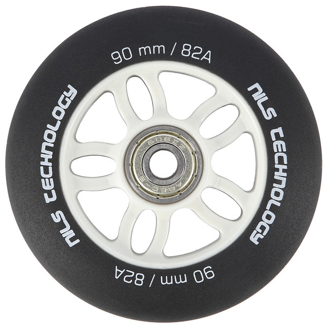 PU 90x24 82A Black Skate Wheels & ABEC-9 Bearings Set