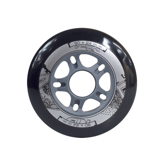 PU 90x24 82A Zwarte Skatewielen (Set van 4)