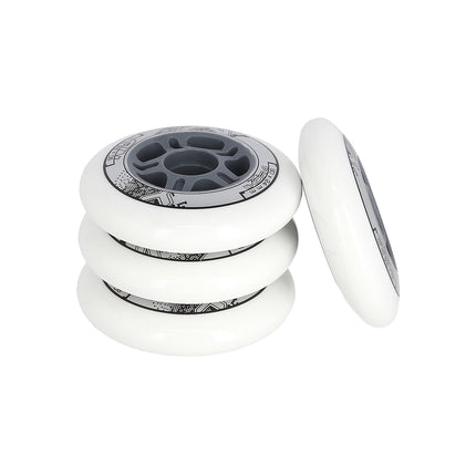 PU 90x24 82A White Wheels, Set of 4