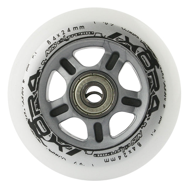 PU Black 82A Skateboard Wheels, 84x24mm, Set of 4