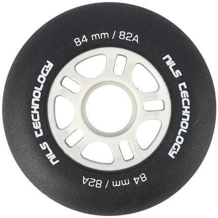 PU Black 82A Skateboard Wheels, 84x24mm, Set of 4