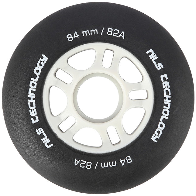 PU Black 82A Skateboard Wheels, 84x24mm, Set of 4