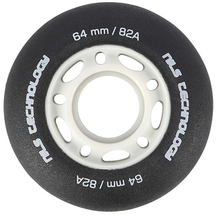 PU Black 82A Wheels, 64x24mm, Set of 4