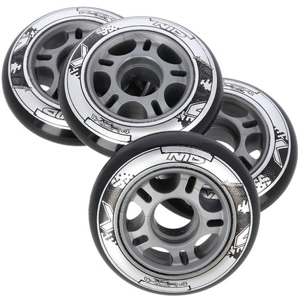 PU Skateboard Wheels 64x24mm 82A Black (Set of 4)