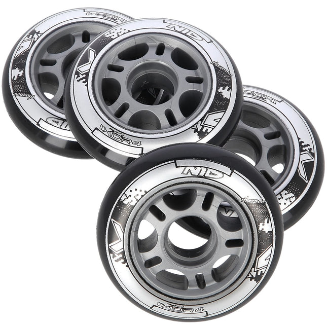PU Skateboard Wheels 64x24mm 82A Black (Set of 4)