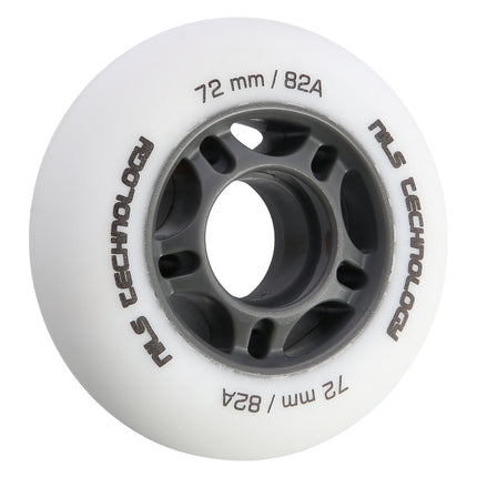 PU Wheels 72x24 White 82A, Set of 4