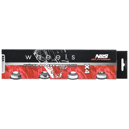 PU Wheels 80x24mm, Black, Set of 4