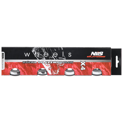 PU Wheels 80x24mm, Black, Set of 4