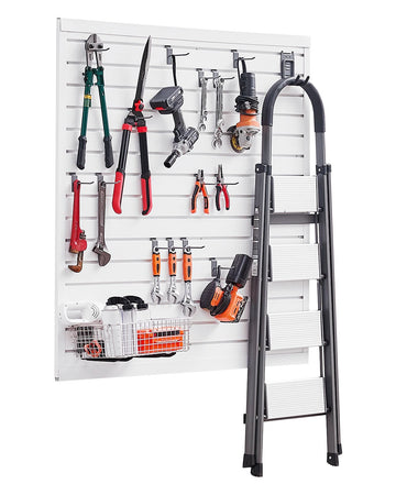 PVC Slatwall Panel 4x4 Ft, Modular Garage Storage Wall