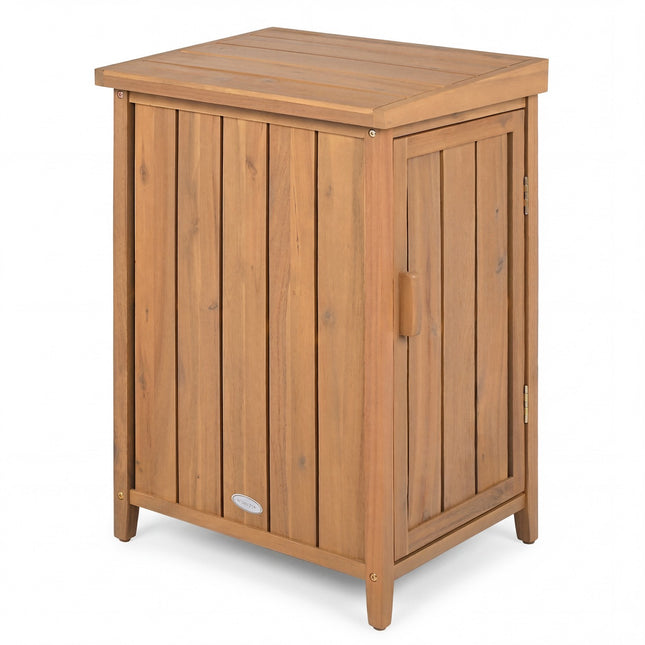 Package Delivery Box, Acacia Wood, Removable Shelf