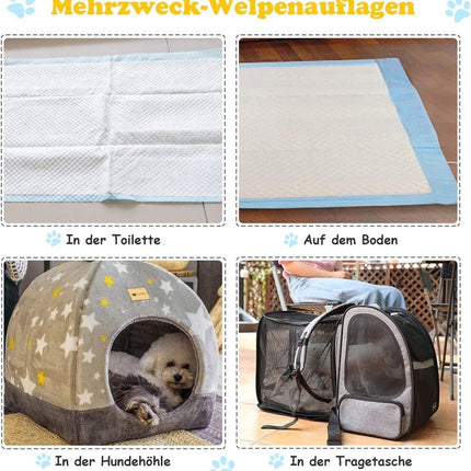 Pack of 100 dog training pads with leak-proof 5-layer design puppy pads 60 x 60 cm