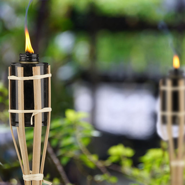 Pack of 10 bamboo garden torches