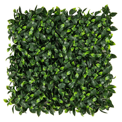 Pack of 12 Artificial Hedge Plant Wall 50.5 x 50.5 cm Simulated Lawn Artificial Plant Green