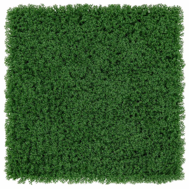 Pack of 12 plant walls 50.5 x 50.5 cm artificial moss wall connectable dark green