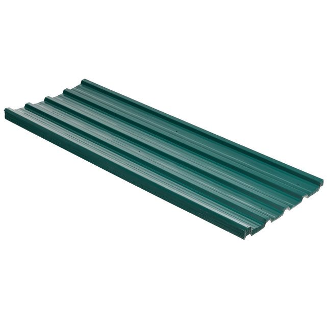 12-pack trapezoidal galvanized ceiling panels, 129 x 45 cm