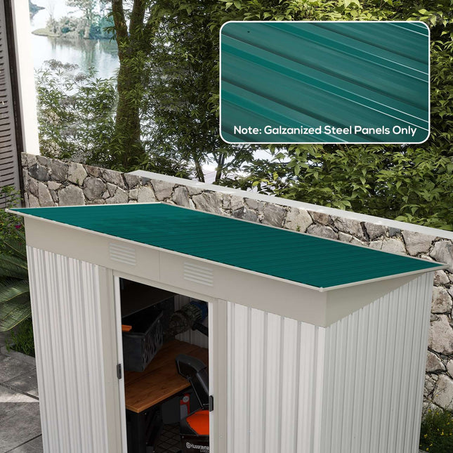 12-pack trapezoidal galvanized ceiling panels, 129 x 45 cm