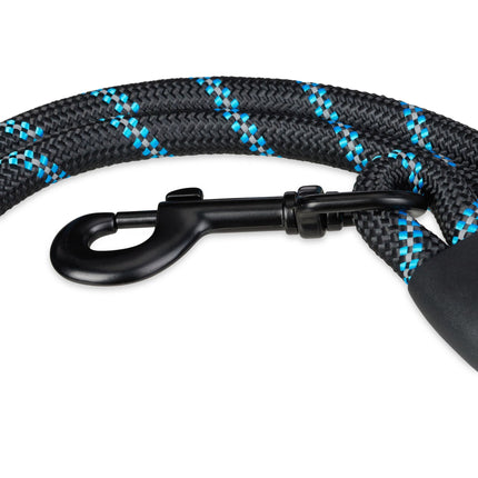 Padded dog leash black 150 cm