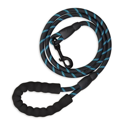 Padded dog leash black 150 cm